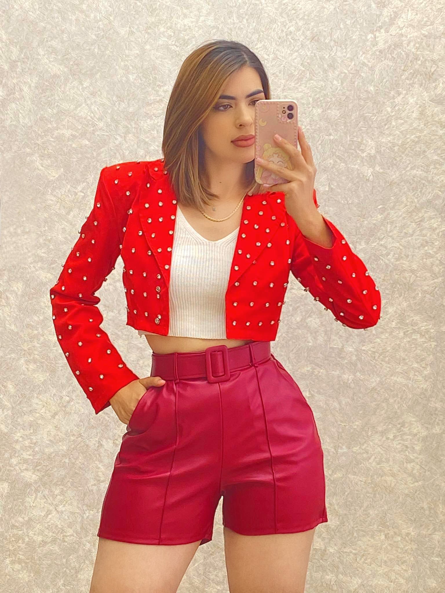 Short vinipiel tinto