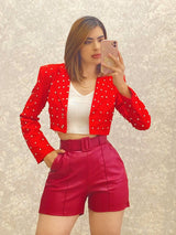 Short vinipiel tinto