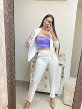 Pantalón blanco sastre básico