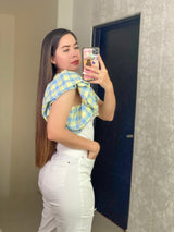 Blusa con detalles de Perlas