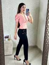 BLUSA CORAL SATINADA