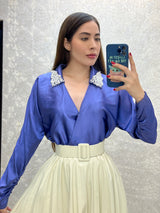 BODY AZUL CON PEDRERÍA