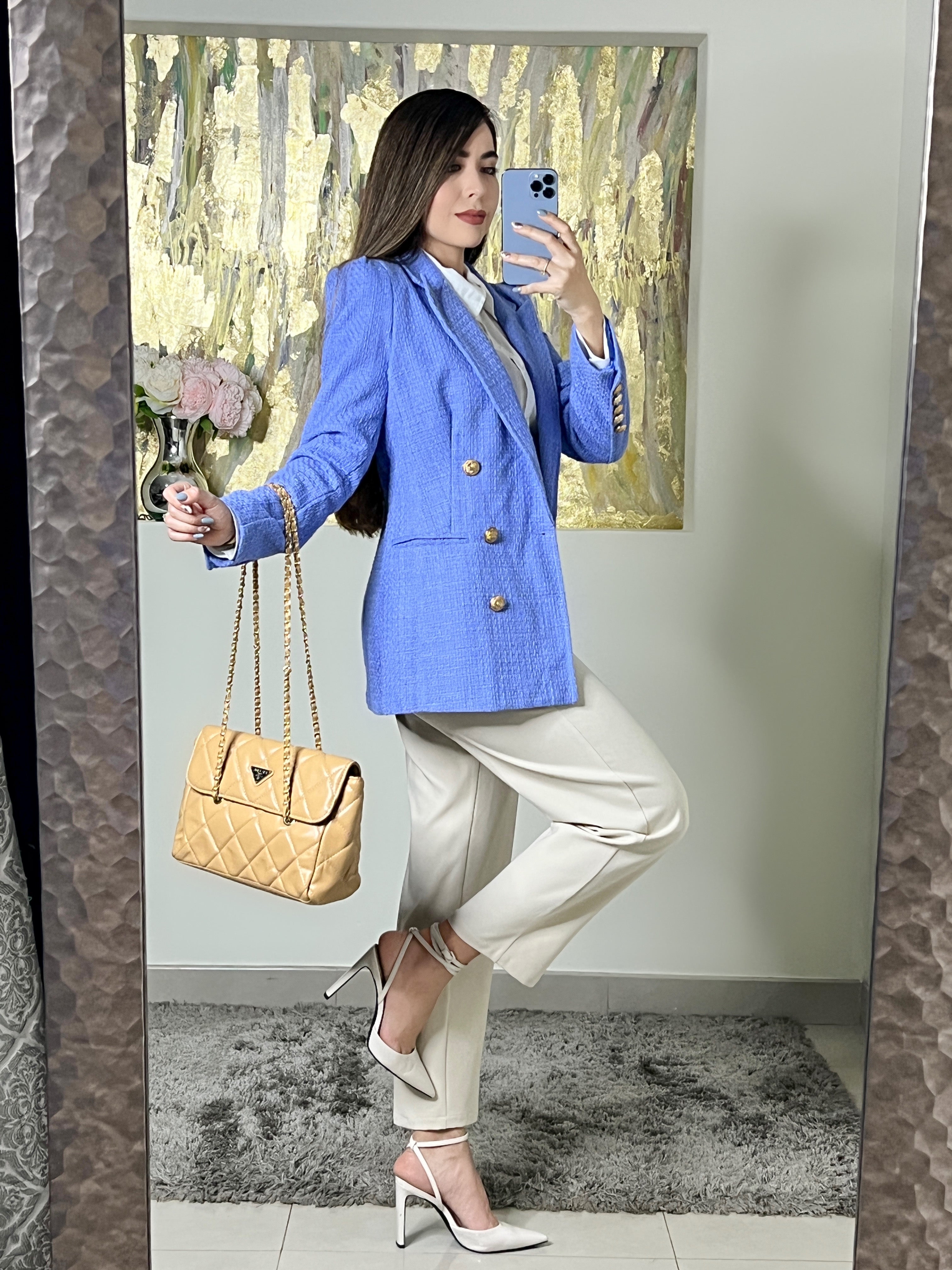 BLAZER AZUL CON BOTONES
