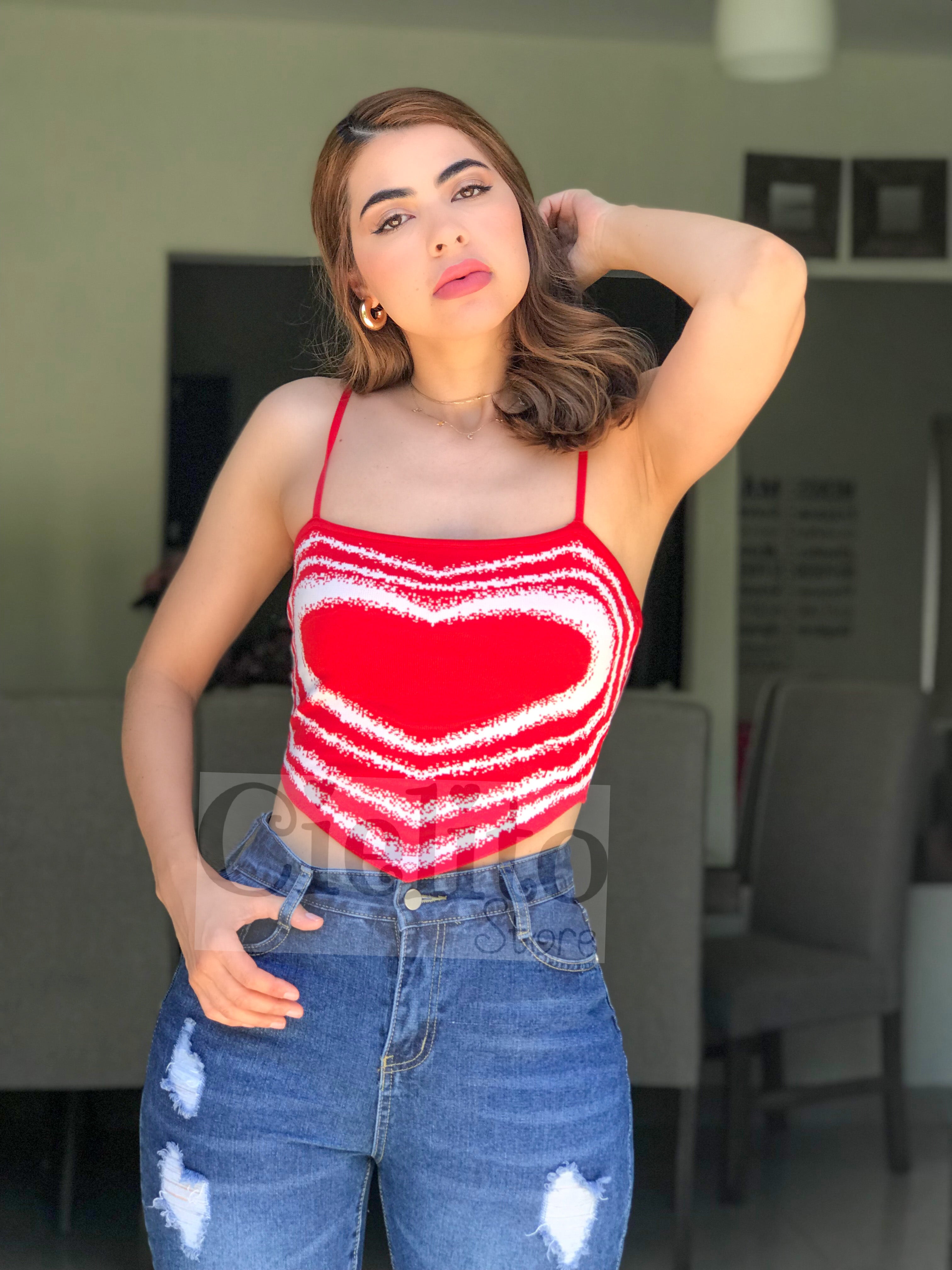 Mi corazón rojo blouse