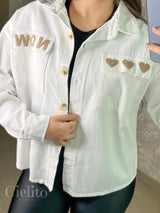 CAMISA BLANCA CON PELUCHITO