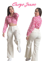CARGO JEANS BLANCO