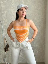 BLUSA NARANJA CON CORAZÓN