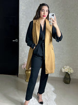 GABARDINA CHALECO OCRE